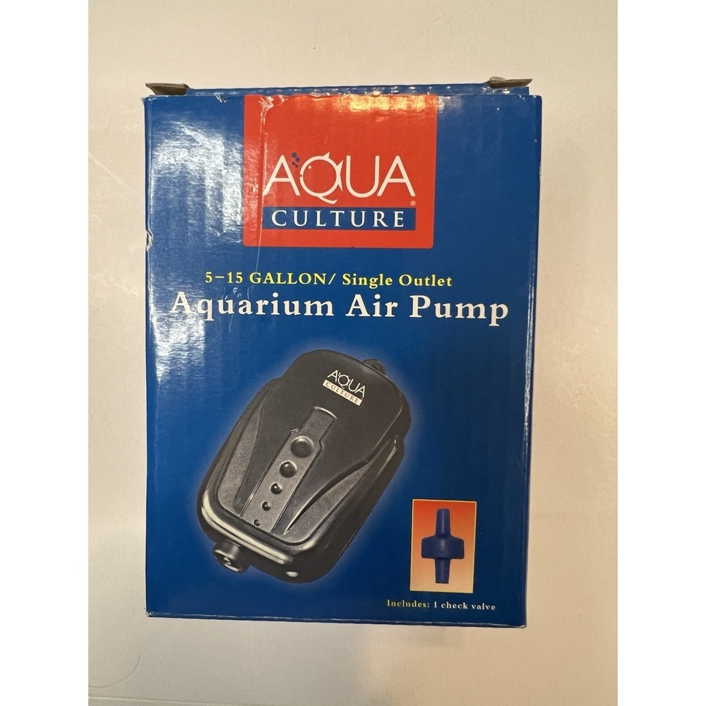 Aqua‎ Culture 5 to 15 Gallon Single Outlet Aquarium Air Pump